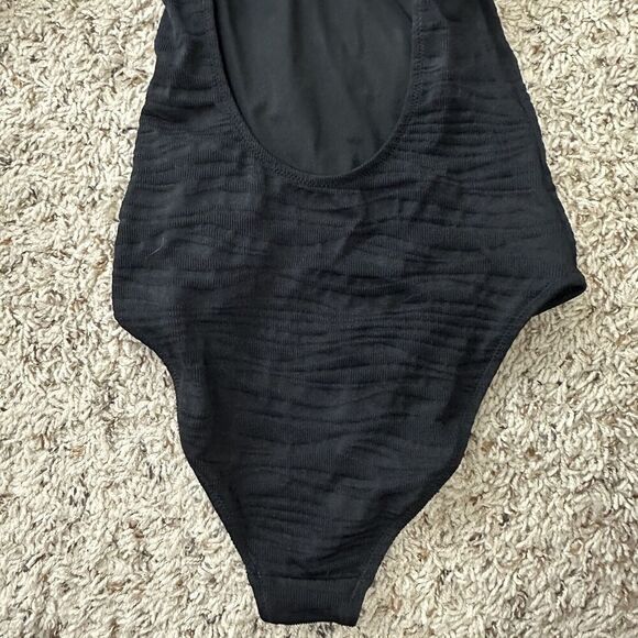 Aerie Real Good One Piece Full Coverage Halter Tie Neck Swimsuit Shelf Bra XXS - Picture 8 of 11